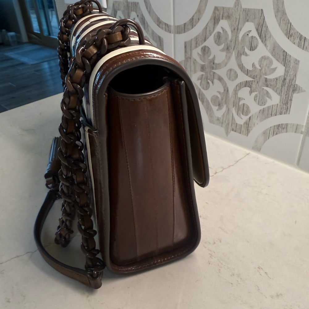 Tory Burch Fleming Eel Patchwork Convertible Shou… - image 8